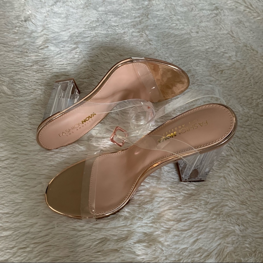 Clear Chunky Heel
